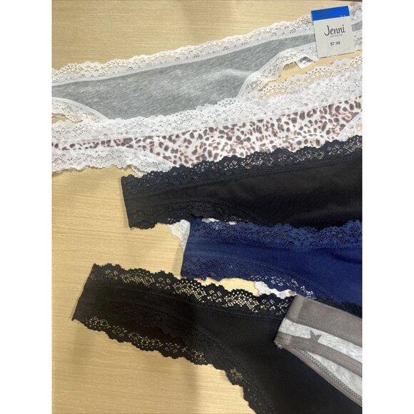 Lot Of 10 Jenni INC Thong Panties Underwear Size XL ‎ Cotton Lace New With Tags - Picture 4 of 4
